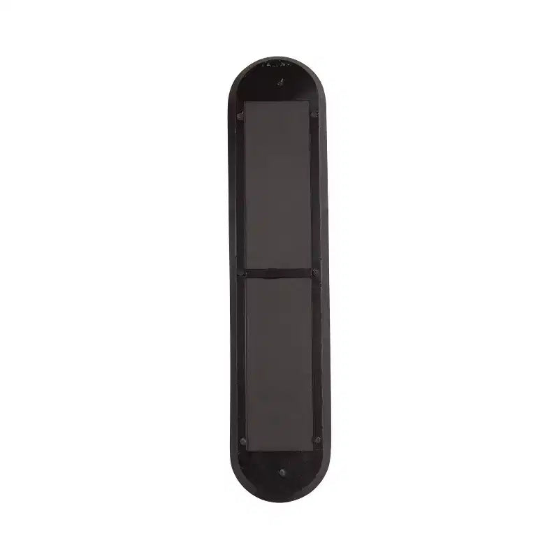 Miroir mural rectangulaire fin à cadre métallique (10"x40") - Noir satiné