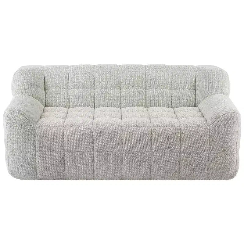 Causeuse en velours capitonné carré de 164 cm – Mousse à mémoire de forme haute densité, canapé 2 places