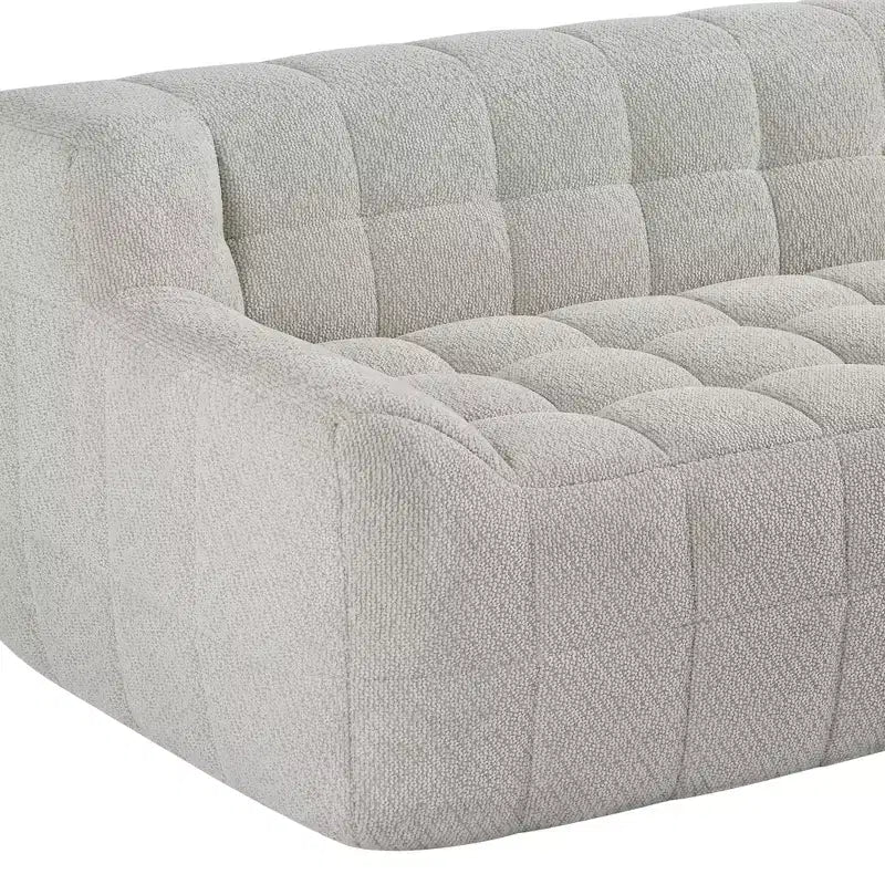 Causeuse en velours capitonné carré de 164 cm – Mousse à mémoire de forme haute densité, canapé 2 places