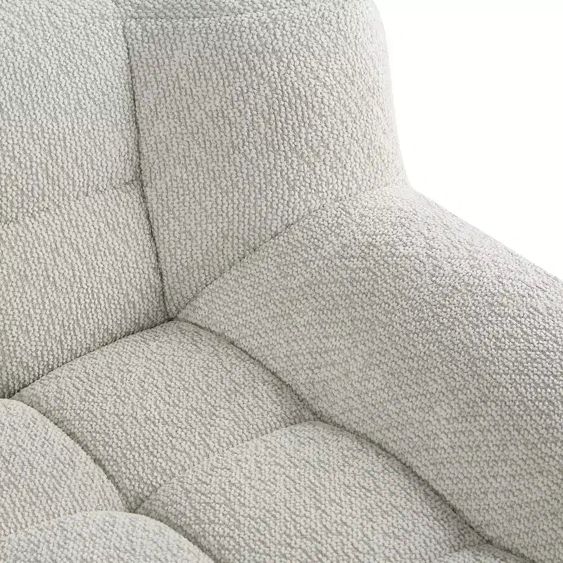 Causeuse en velours capitonné carré de 164 cm – Mousse à mémoire de forme haute densité, canapé 2 places