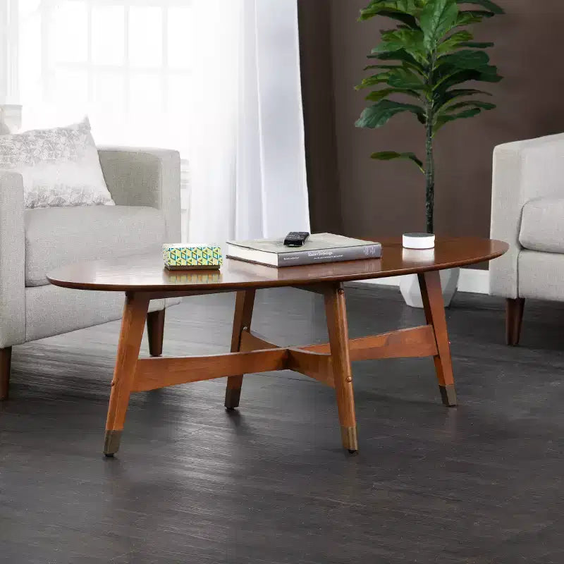 Table basse Rhoda Mid-Century Modern - Marron - SEI