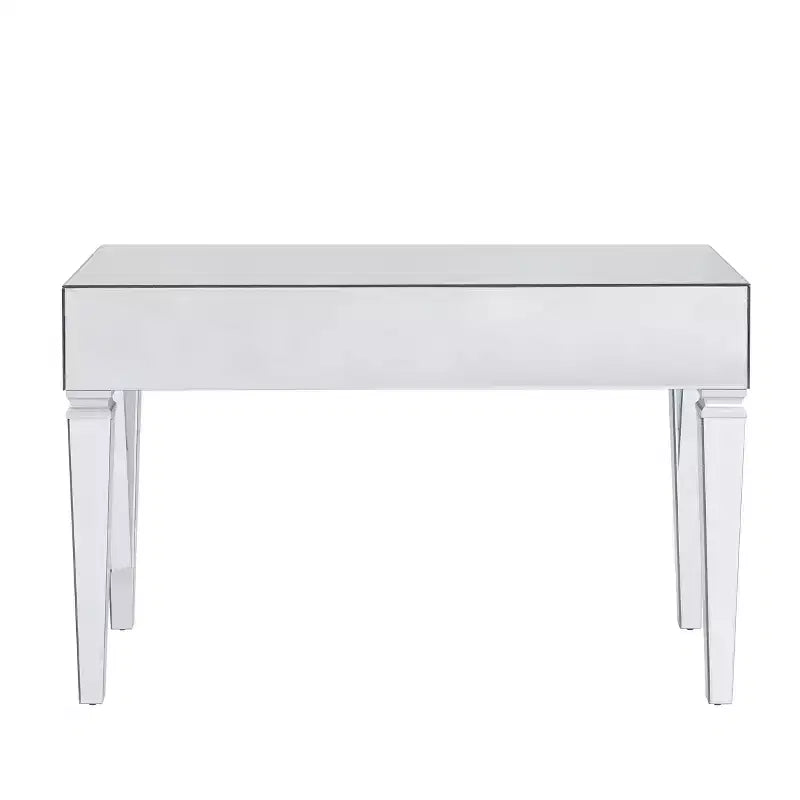 Bureau miroir glamour avec 3 tiroirs de rangement - Argenté