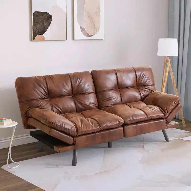 Canapé Futon Convertible avec Mousse à Mémoire de Forme 71" - Banquette-lit Dossier Inclinable