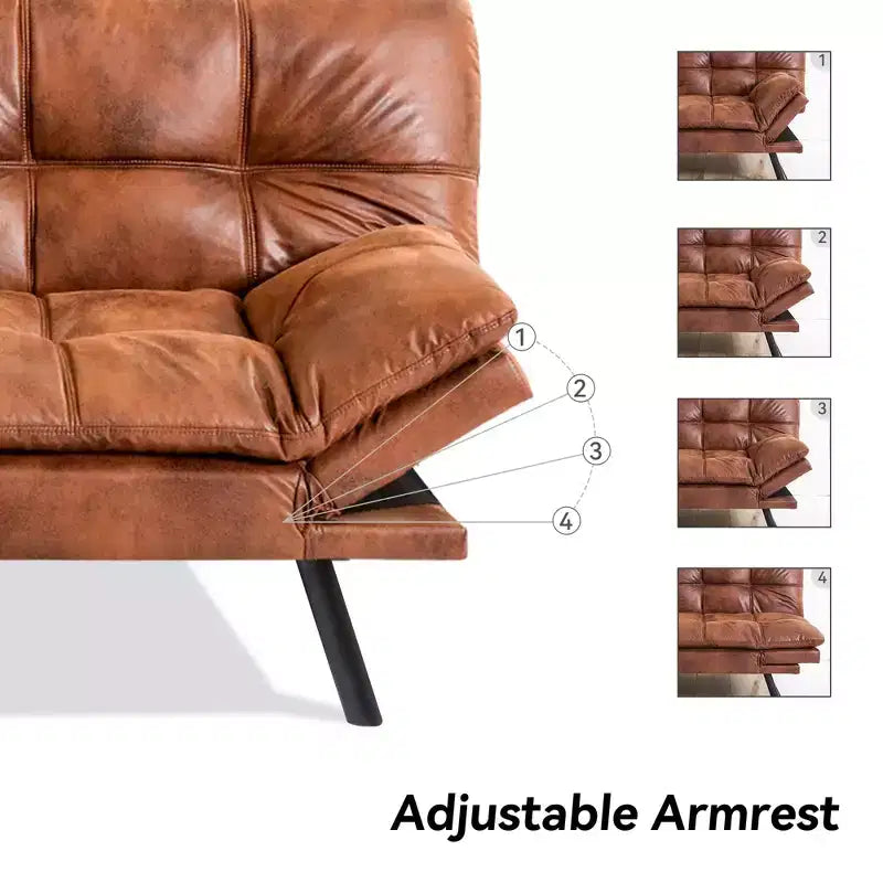 Canapé Futon Convertible avec Mousse à Mémoire de Forme 71" - Banquette-lit Dossier Inclinable