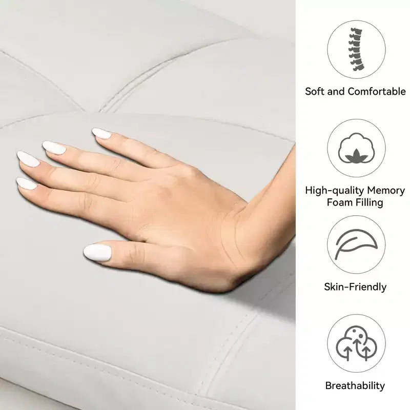 Canapé Futon Convertible avec Mousse à Mémoire de Forme 71" - Banquette-lit Dossier Inclinable