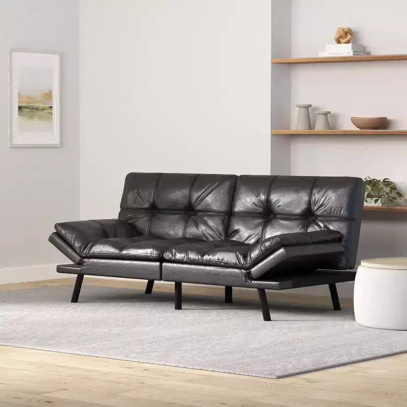 Canapé Futon Convertible avec Mousse à Mémoire de Forme 71" - Banquette-lit Dossier Inclinable