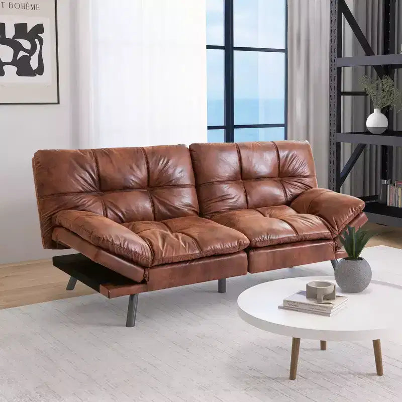 Canapé Futon Convertible avec Mousse à Mémoire de Forme 71" - Banquette-lit Dossier Inclinable