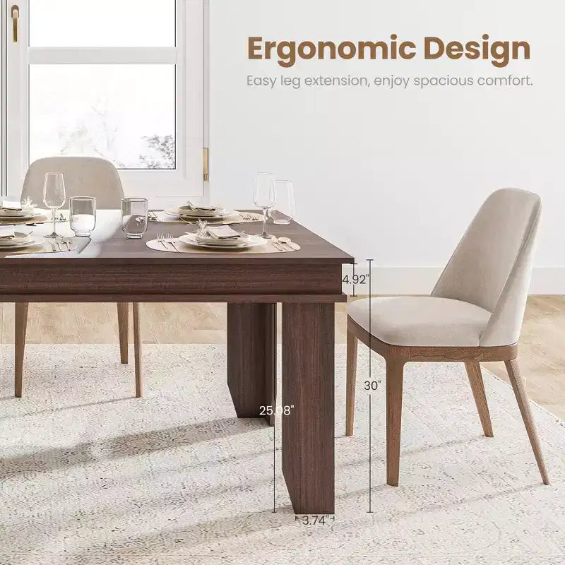 Table de salle à manger de ferme 180 cm - Marron, 6 à 8 places