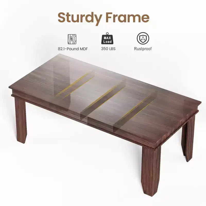 Table de salle à manger de ferme 180 cm - Marron, 6 à 8 places