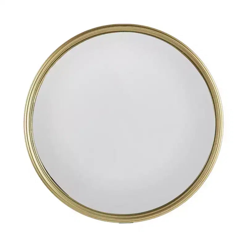 Miroir mural décoratif rond en fer doré texturé de 10 po