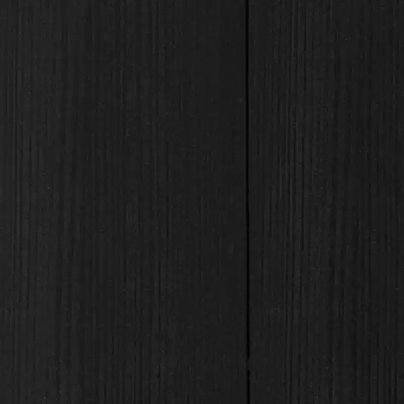 Meuble mural d'appoint en bois noir de 150 cm avec cinq étagères