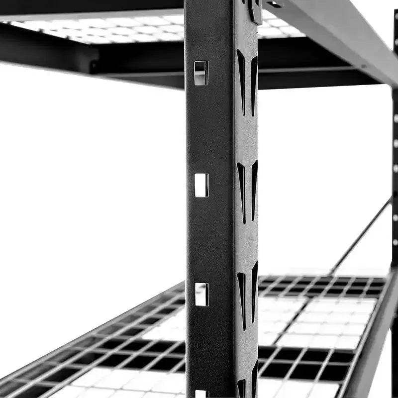 Étagère de garage robuste à 3 niveaux – Capacité de 2721 kg, hauteur réglable, noire