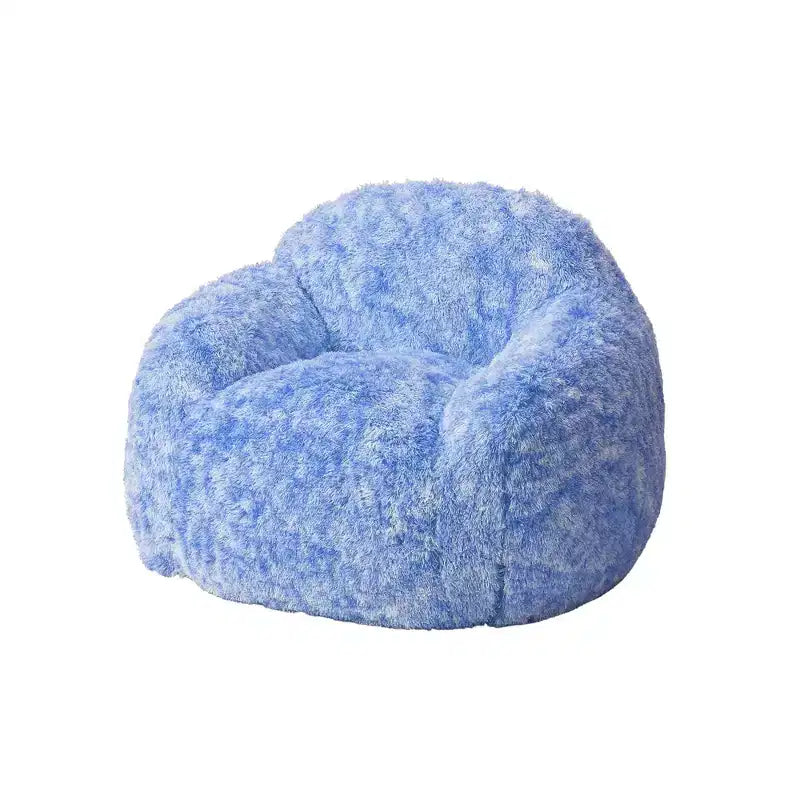 Fauteuil pouf en fausse fourrure pour adulte avec accoudoirs - Canapé de sol en mousse haute densité
