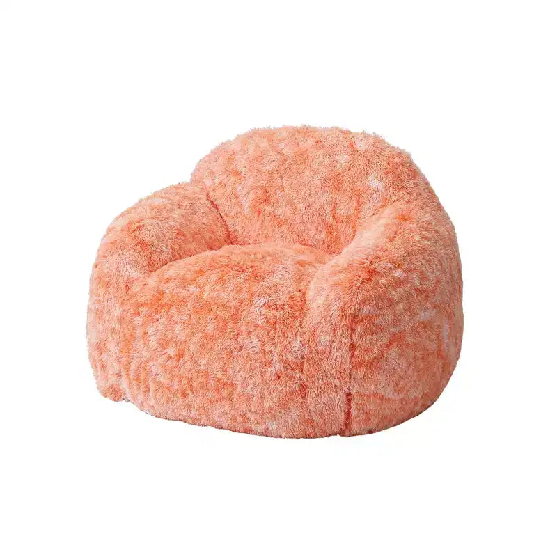 Fauteuil pouf en fausse fourrure pour adulte avec accoudoirs - Canapé de sol en mousse haute densité