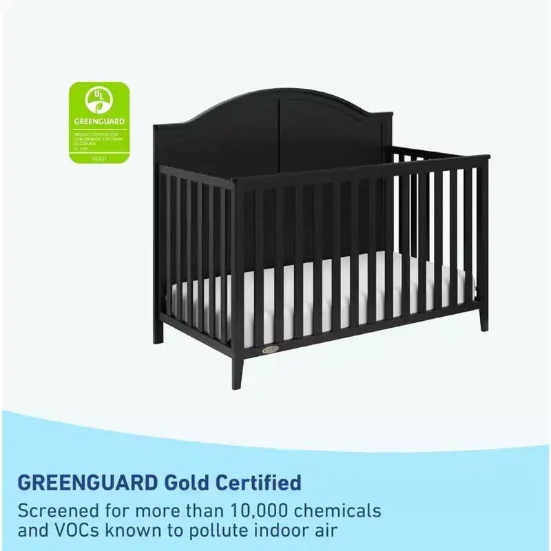 Lit de bébé convertible 5-en-1 - Certifié GREENGUARD Gold, Hauteur du matelas réglable