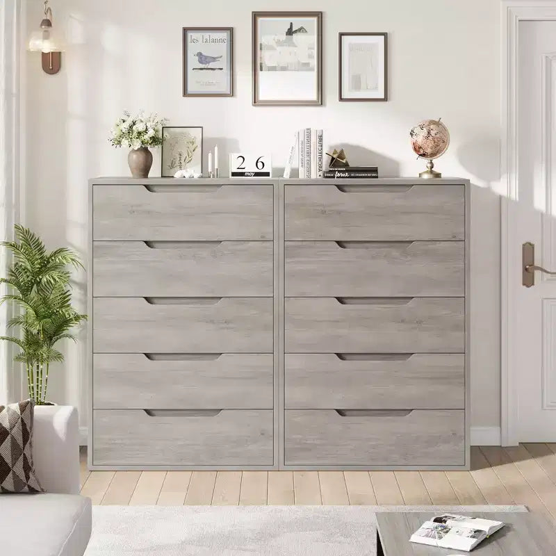 Commode verticale à 5 tiroirs – Meuble de rangement en bois pour chambre et salon