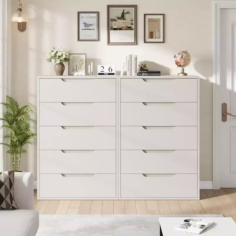 Commode verticale à 5 tiroirs – Meuble de rangement en bois pour chambre et salon