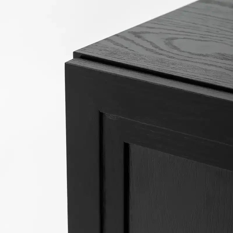 Buffet de cuisine moderne 31 po avec 2 portes et étagère réglable – Noir