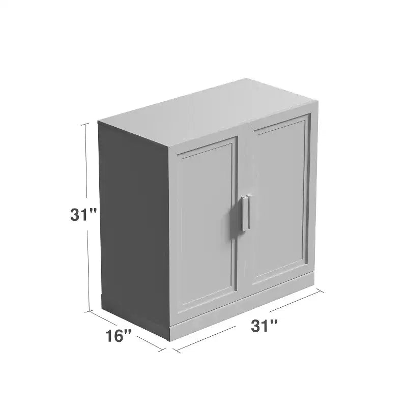 Buffet de cuisine moderne 31 po avec 2 portes et étagère réglable – Noir