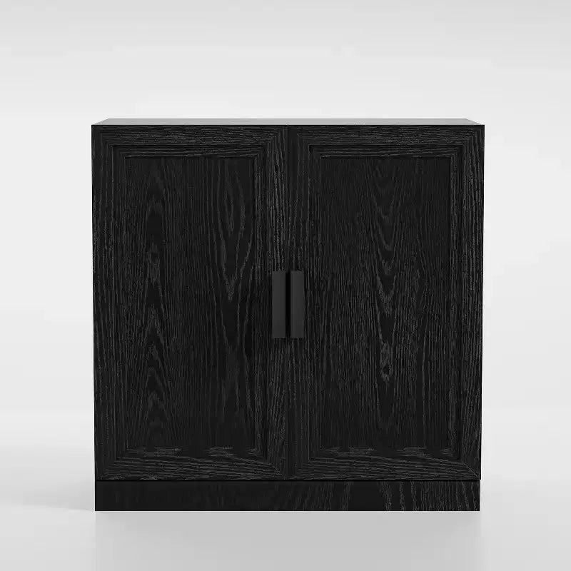 Buffet de cuisine moderne 31 po avec 2 portes et étagère réglable – Noir