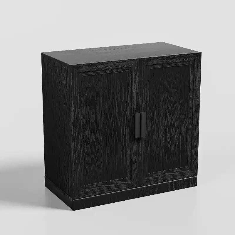 Buffet de cuisine moderne 31 po avec 2 portes et étagère réglable – Noir