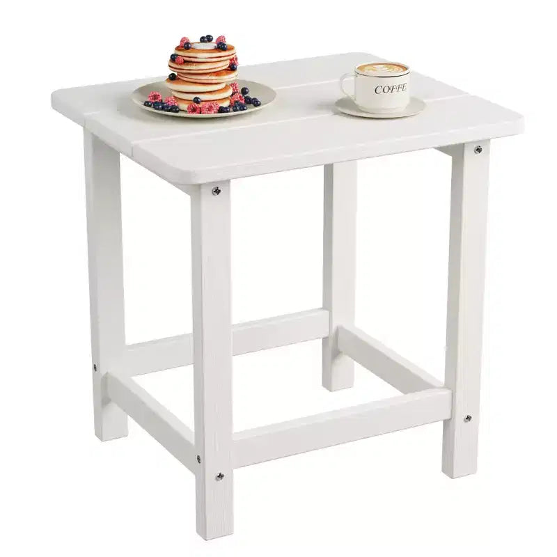 Table d'appoint extérieure carrée en PEHD - Table de patio Adirondack résistante aux intempéries