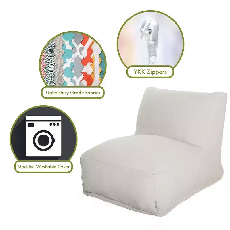 Fauteuil pouf - Crème