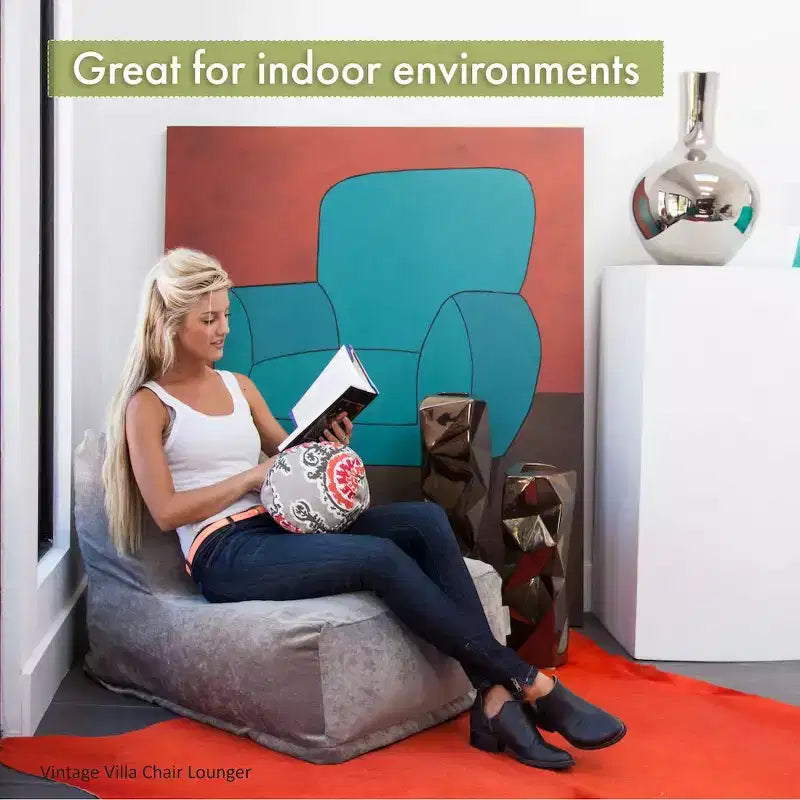Fauteuil pouf - Crème