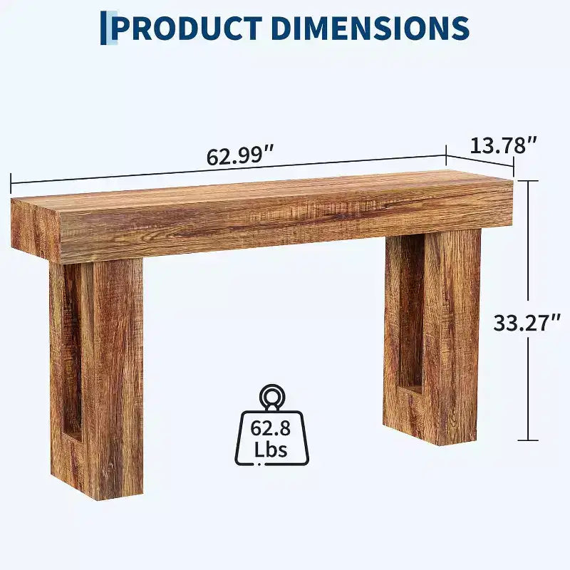 Table console longue de 160 cm pour entrée, table de canapé étroite pour couloir, table d'entrée derrière le canapé, table d'appoint pour bureau à domicile