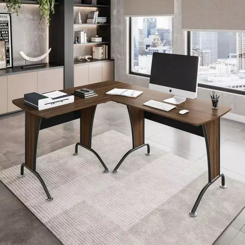 Bureau d'angle de luxe avec option de bureau d'équipe en ligne