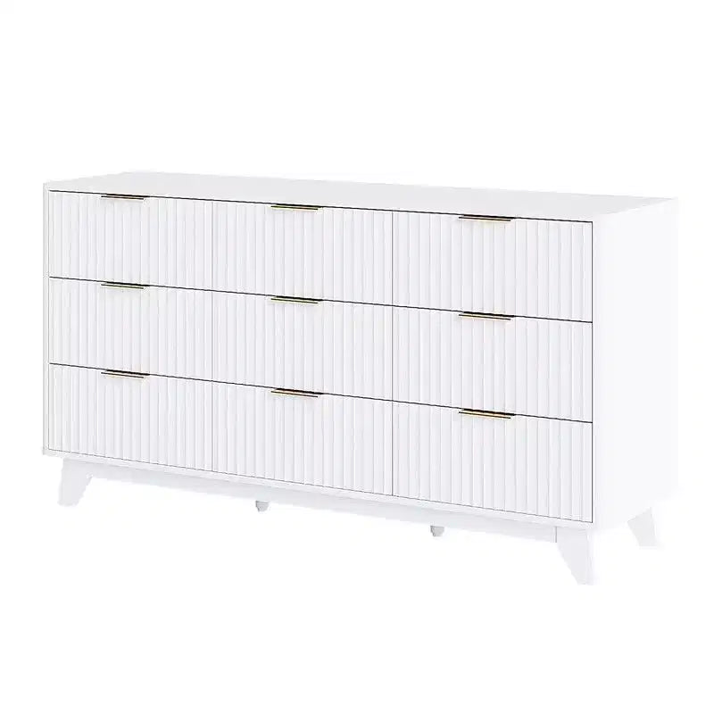 Commode large 57" à 9 tiroirs - Rangement moderne et minimaliste
