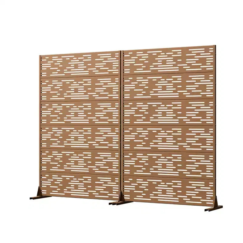 Panneau brise-vue autoportant en métal pour extérieur - Treillis décoratif de jardin, 183 cm de hauteur