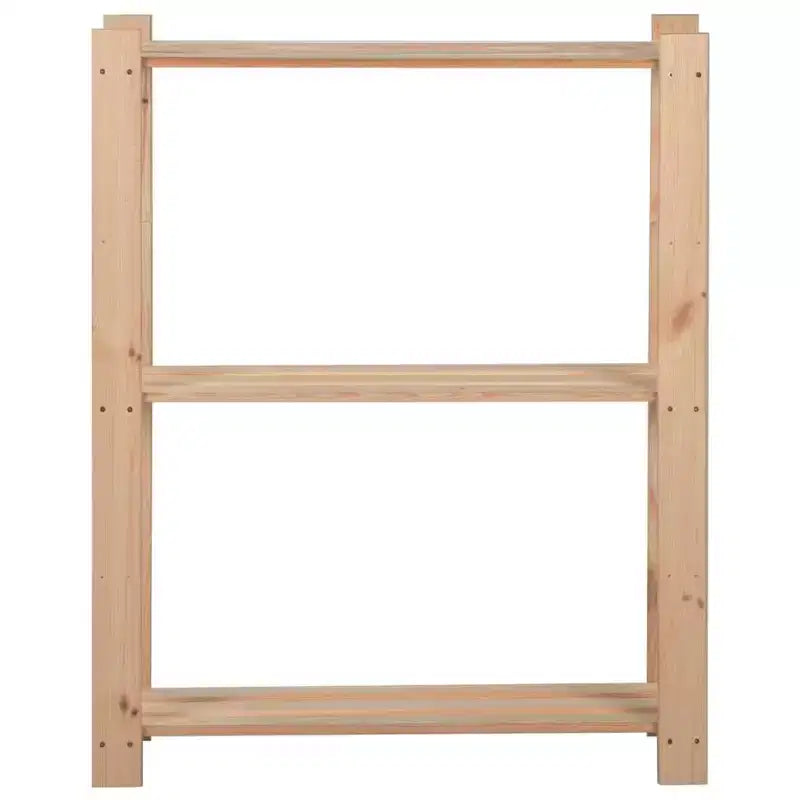 Étagère de rangement 3 niveaux en pin massif - 60 cm (L) x 90 cm (H)