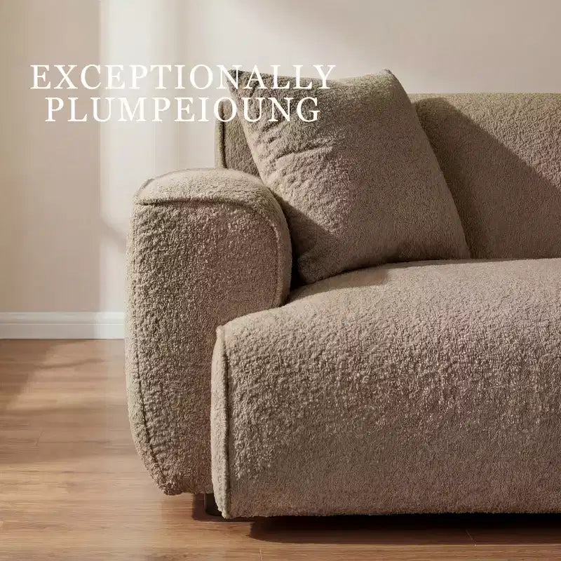 Canapé moderne 91, canapé nuage en peluche confortable avec assise profonde, canapé 3 places rembourré en tissu bouclé, causeuse surdimensionnée pour salon, chambre