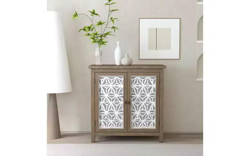 Armoire de rangement rustique en bois massif, organisateur de style vintage pour salon, entrée ou salle familiale