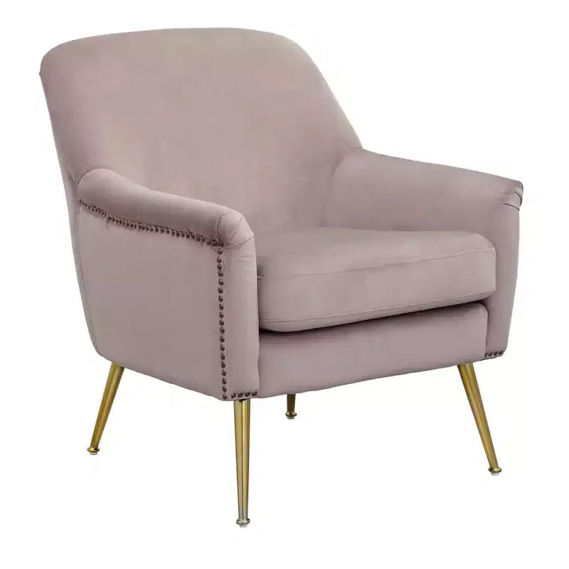 Fauteuil d'appoint rembourré avec structure en métal