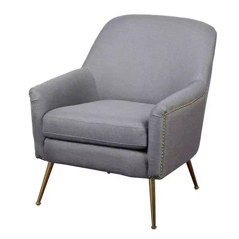 Fauteuil d'appoint rembourré avec structure en métal