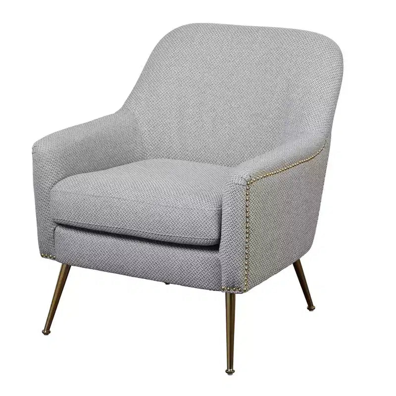 Fauteuil d'appoint rembourré avec structure en métal