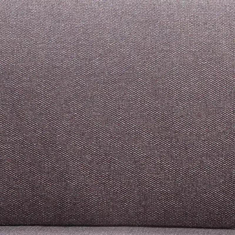 Canapé 3 places de 198 cm – Lin gris, revêtement velours, 2 coussins décoratifs