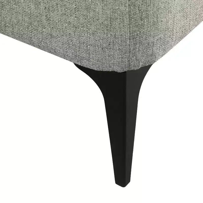 Grand banc de rangement rembourré moderne - Velours vert, pieds en métal noir, 42"L
