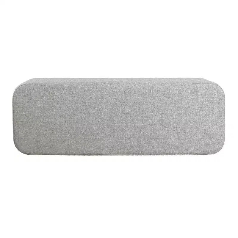 Grand banc de rangement rembourré moderne - Velours vert, pieds en métal noir, 42"L
