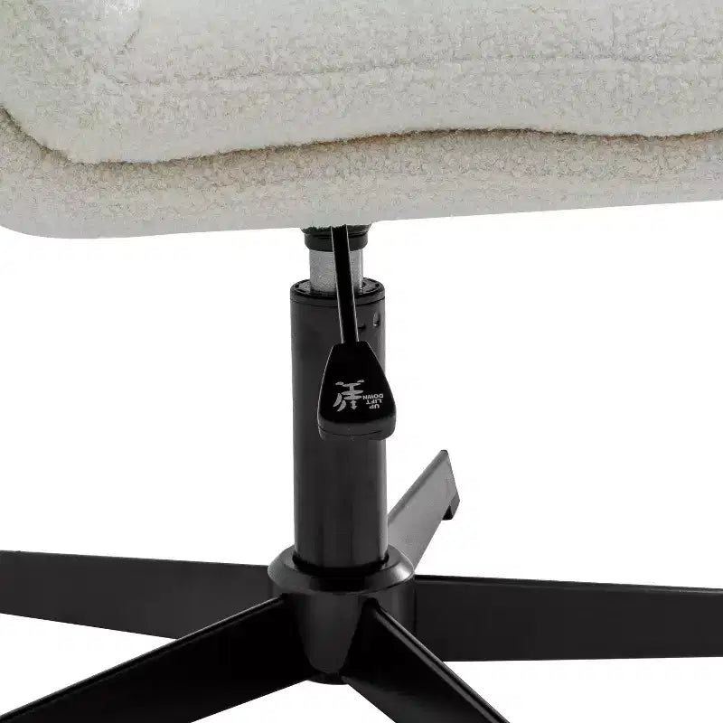 Chaise de bureau pivotante sans accoudoirs à dossier mi-haut - réglable en hauteur, en cuir reconstitué rembourré