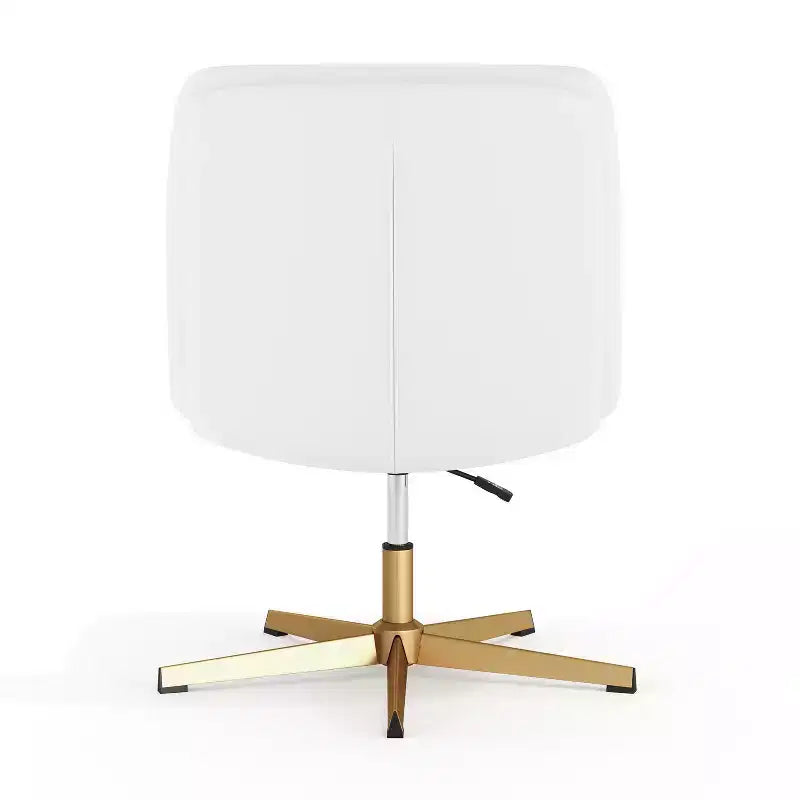Chaise de bureau pivotante sans accoudoirs à dossier mi-haut - réglable en hauteur, en cuir reconstitué rembourré