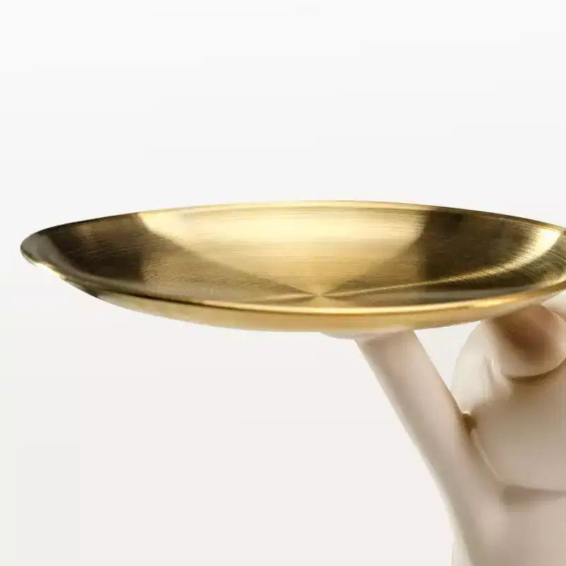 Table d'appoint enchanteresse pour chat avec double plateau en verre trempé - Doré et Beige