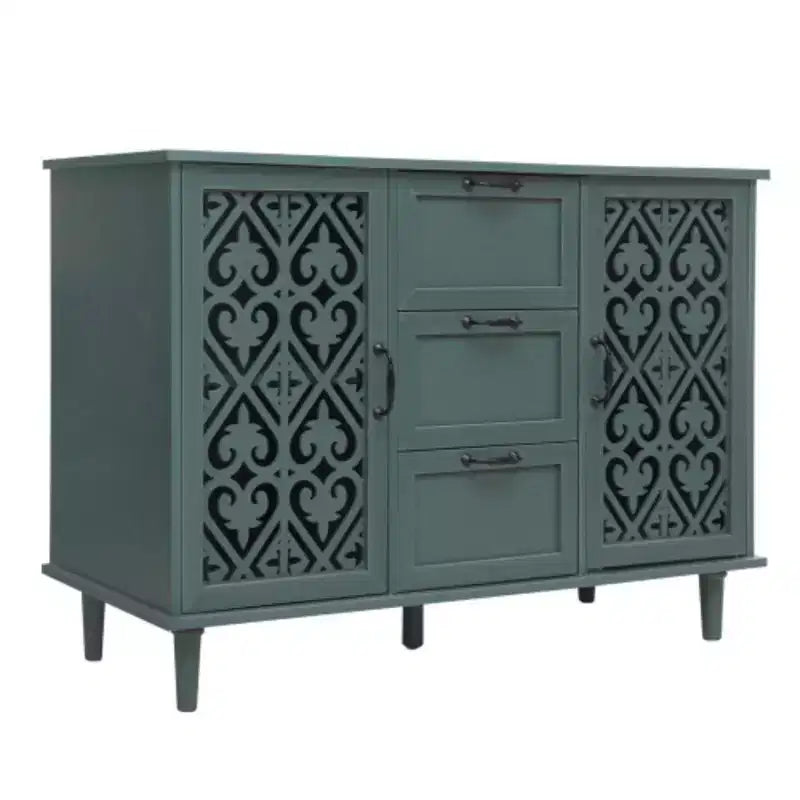 Meuble de rangement de cuisine/Bahut de 119 cm avec 3 tiroirs et 2 portes - Console de buffet