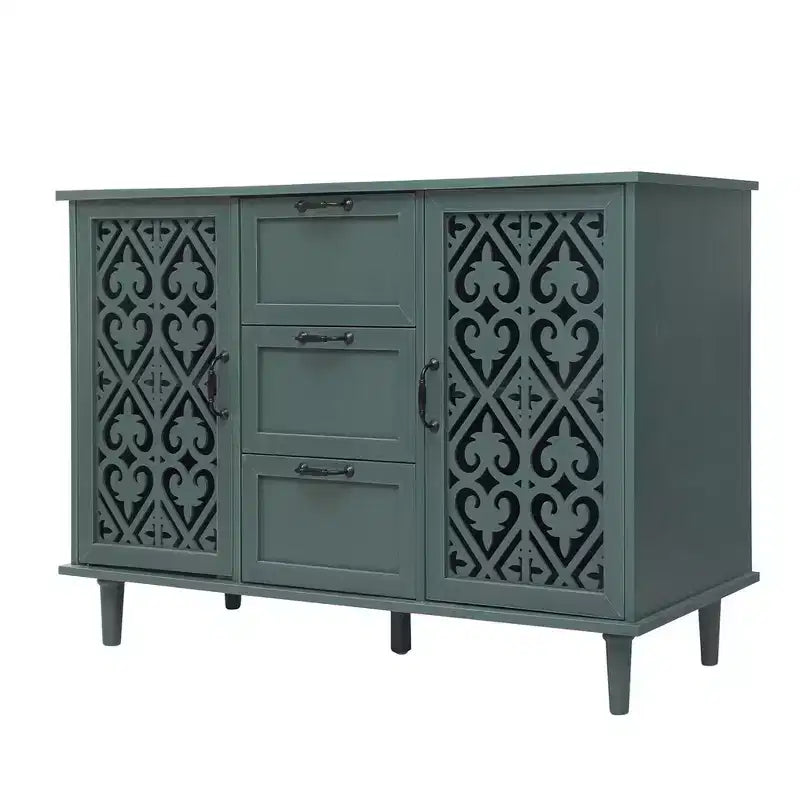 Meuble de rangement de cuisine/Bahut de 119 cm avec 3 tiroirs et 2 portes - Console de buffet