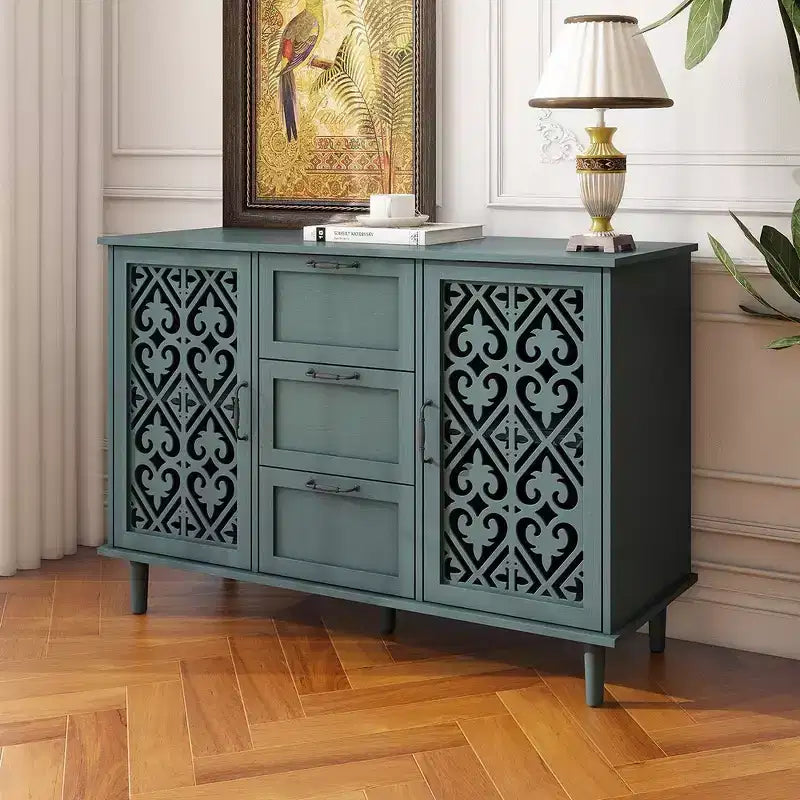 Meuble de rangement de cuisine/Bahut de 119 cm avec 3 tiroirs et 2 portes - Console de buffet