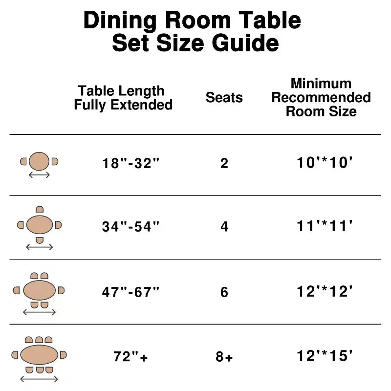 Table à manger ronde noire de 46 pouces pour 4 personnes - Bois massif avec pied central