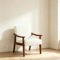 Fauteuil d'appoint en velours côtelé de style Mid-Century - Salon et chambre à coucher